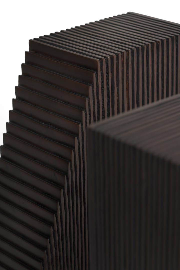 Grooves bookends 2-pack, Mahogany dark brown Ethnicraft