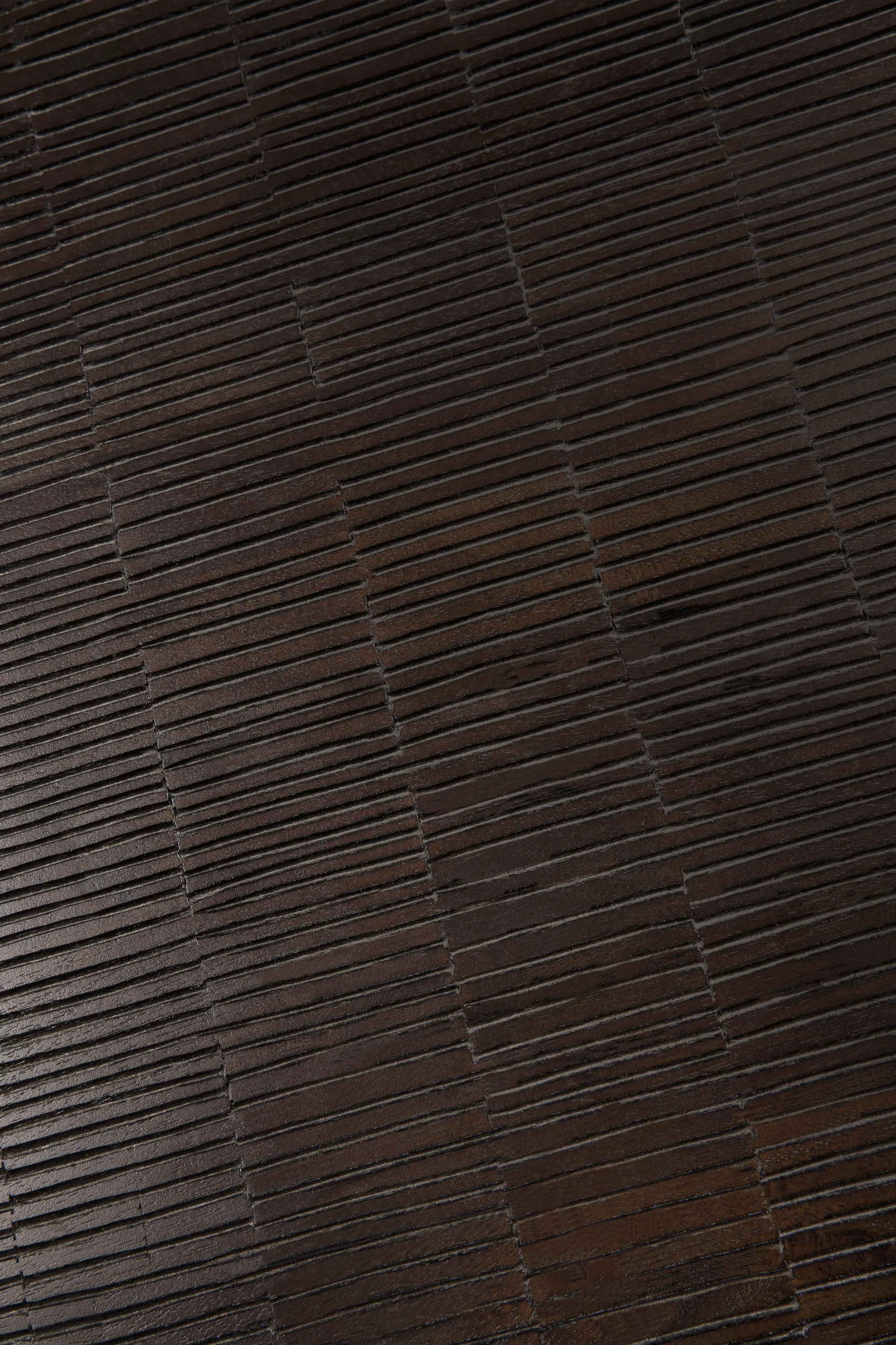 Grooves coffee table, Off black teak, 135x65 cm Ethnicraft