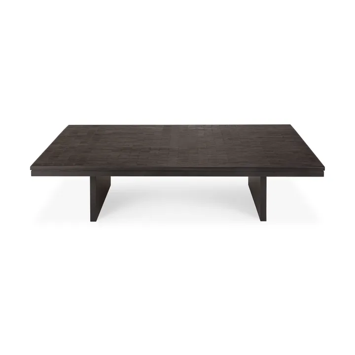 Grooves coffee table - Off black teak, 140x110 cm - Ethnicraft