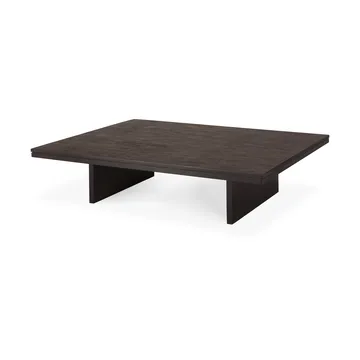 Grooves coffee table - Off black teak, 140x110 cm - Ethnicraft