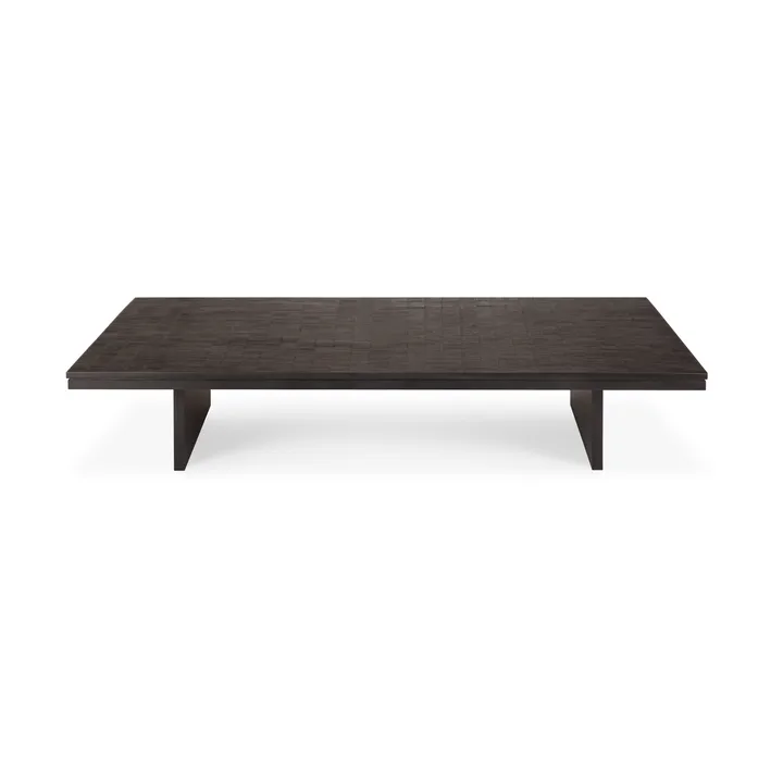 Grooves coffee table - Off-black teak, 170x120 cm - Ethnicraft