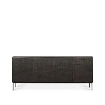 Grooves sideboard - Black 4 doors - Ethnicraft