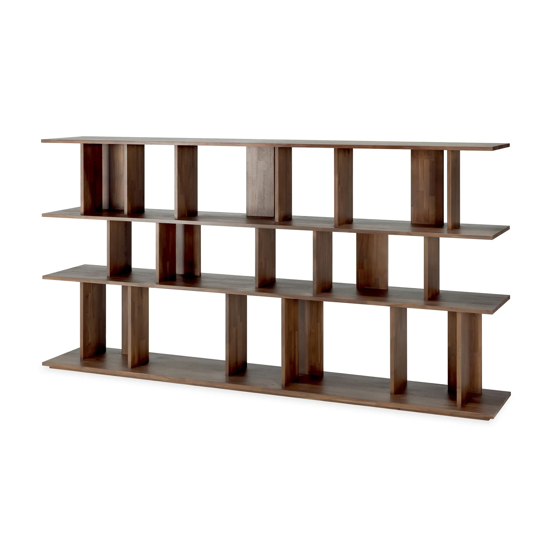 Irregular shelf, Dark stained teak large Ethnicraft
