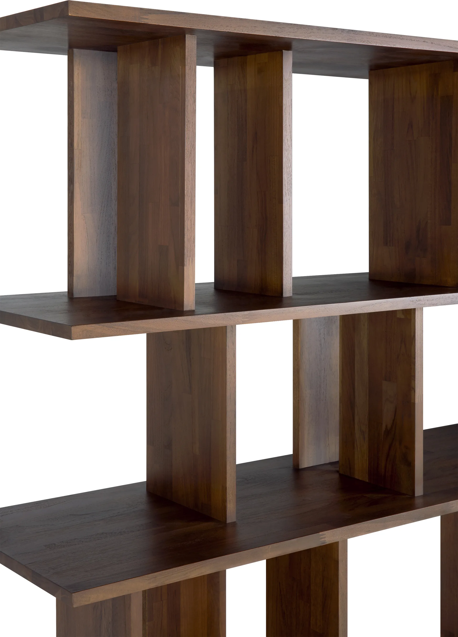 Irregular shelf, Dark stained teak large Ethnicraft