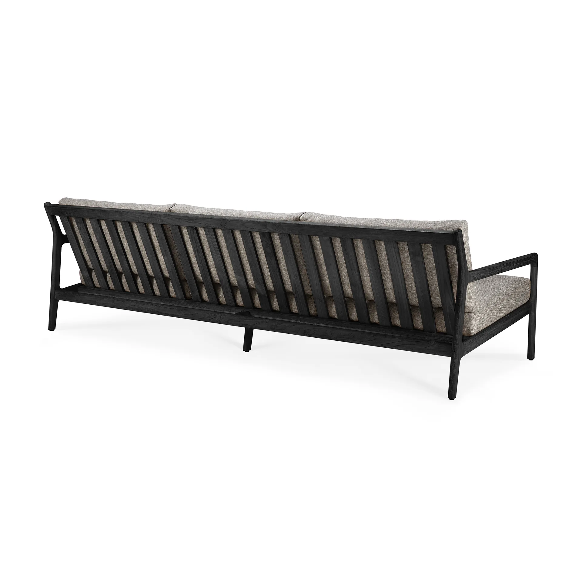 Jack outdoor 3 seater sofa black-stained teak, Mocha Ethnicraft