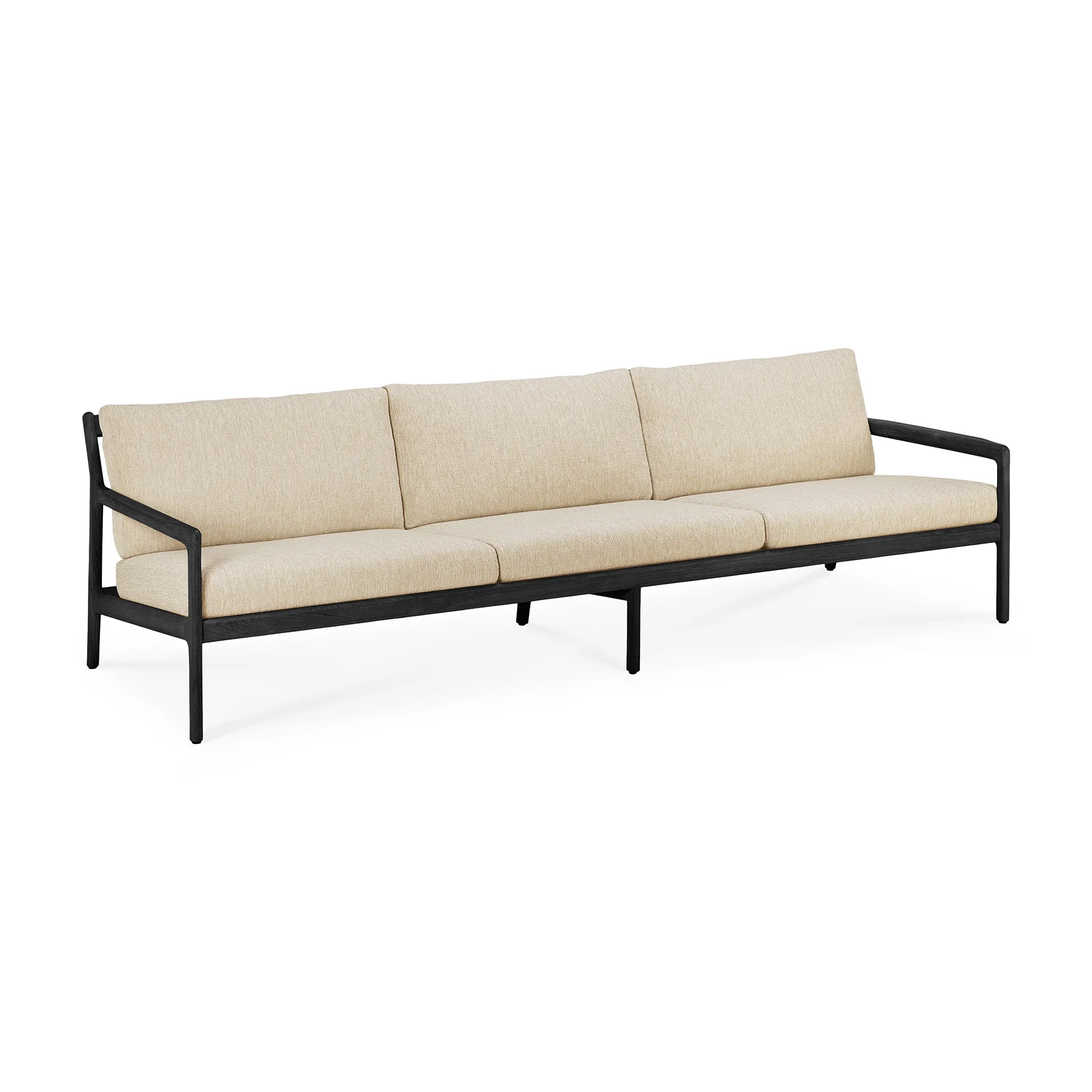 Jack outdoor 3 seater sofa black-stained teak, Natural Ethnicraft