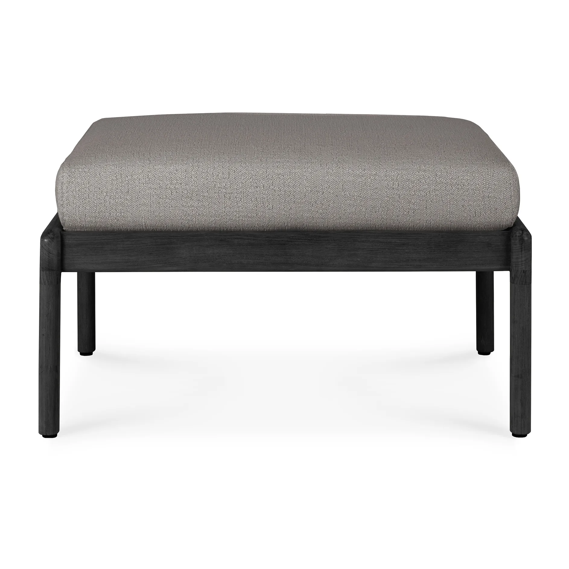 Jack outdoor footstool black stained teak, Mocha Ethnicraft