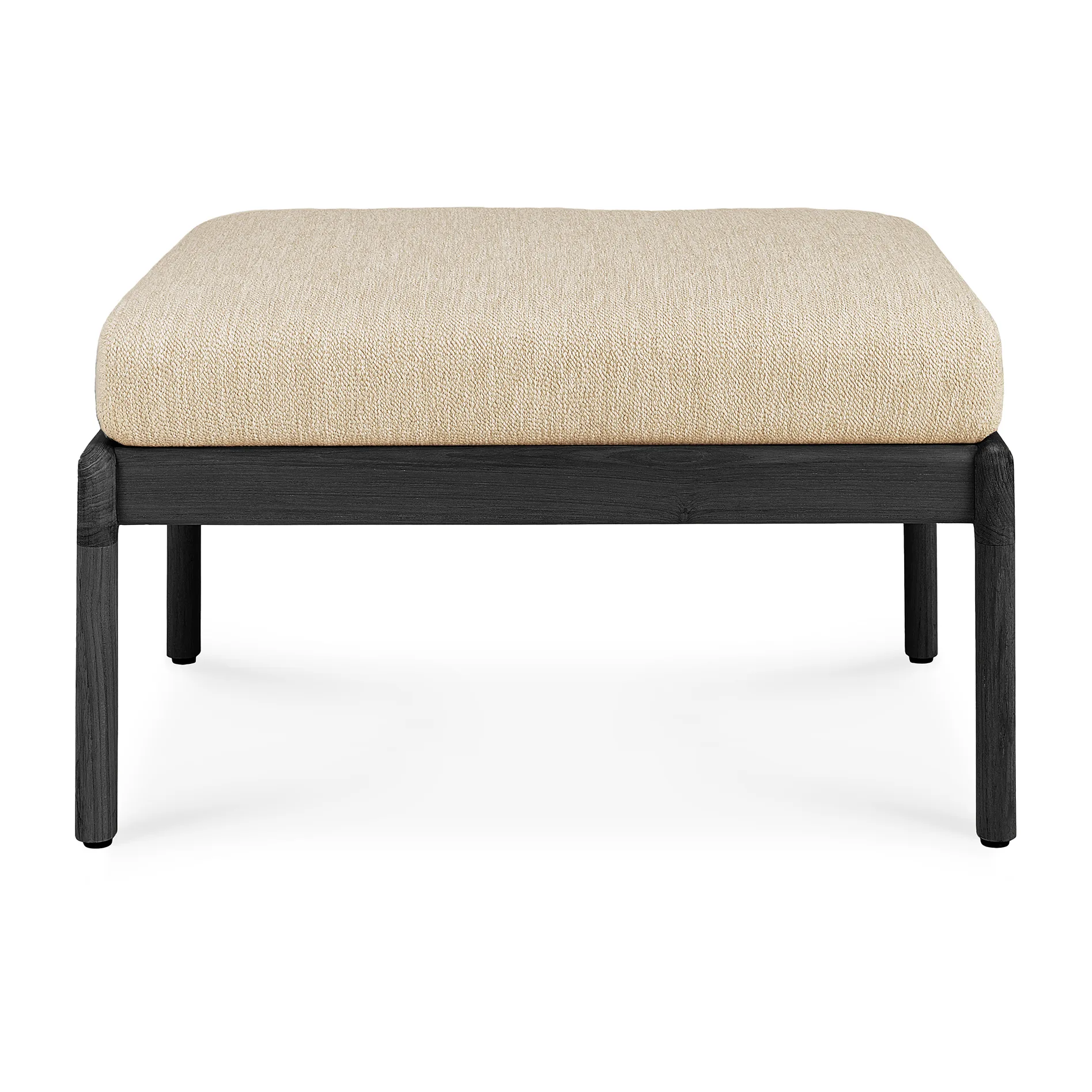 Jack outdoor footstool black stained teak, Natural Ethnicraft