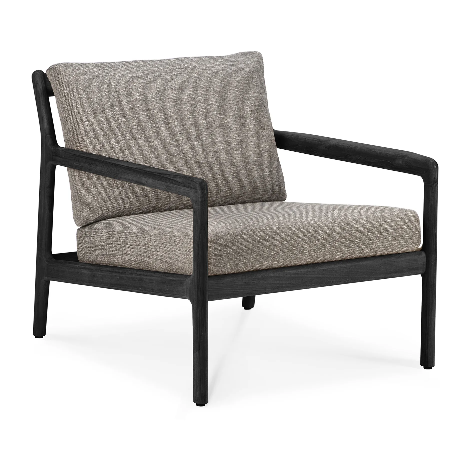 Jack outdoor lounge armchair black-stained teak, Mocha Ethnicraft