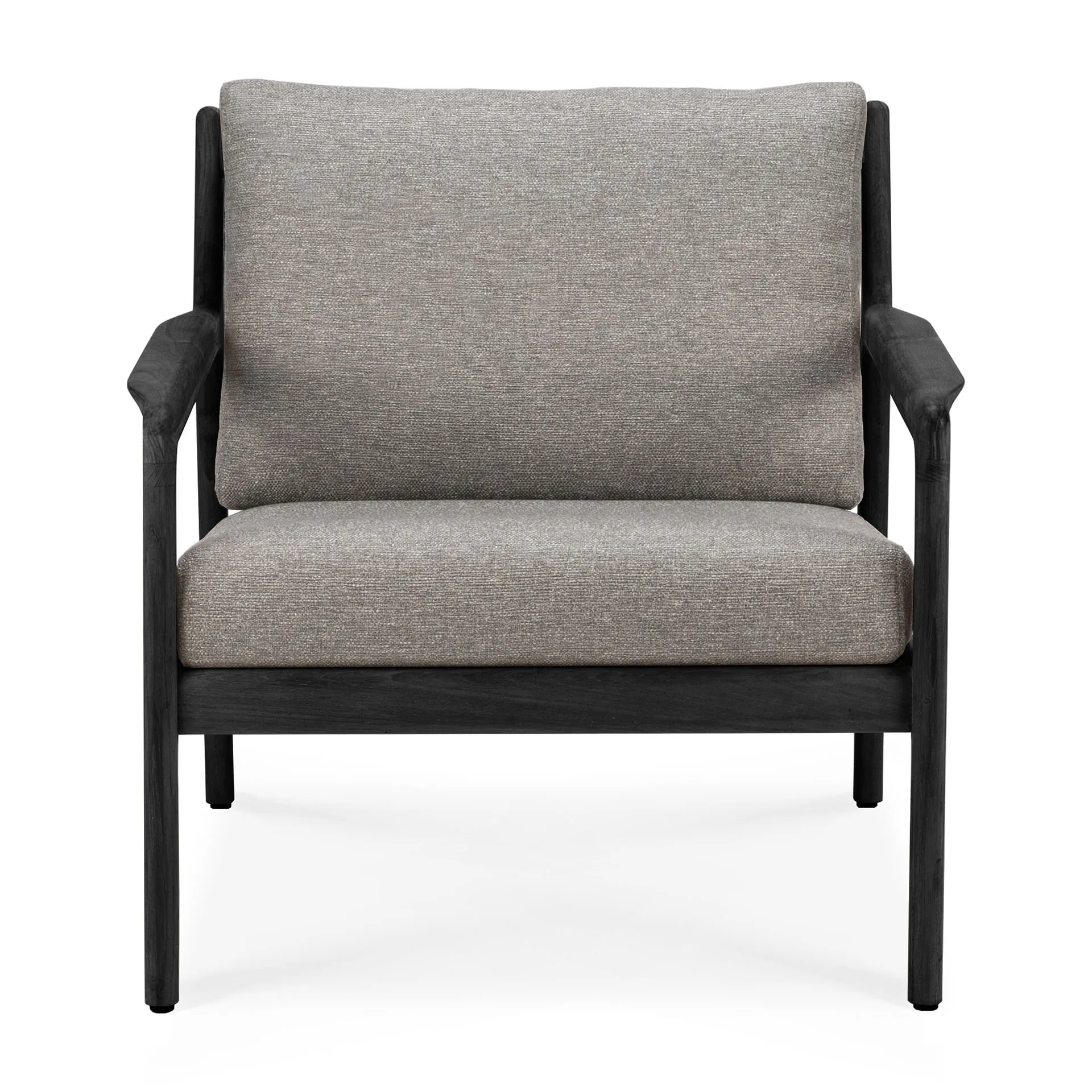 Jack outdoor lounge armchair black-stained teak, Mocha Ethnicraft