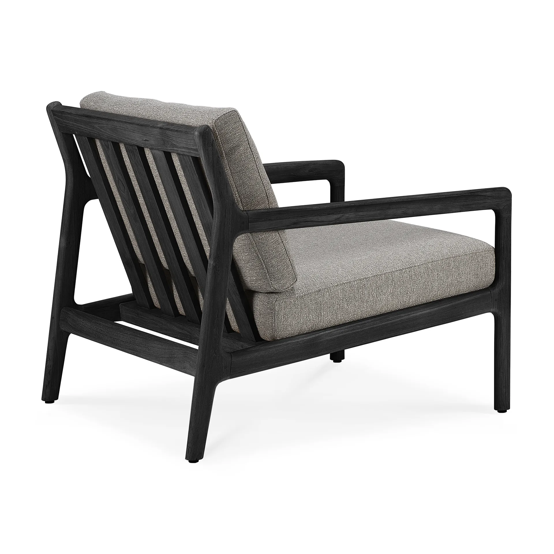 Jack outdoor lounge armchair black-stained teak, Mocha Ethnicraft