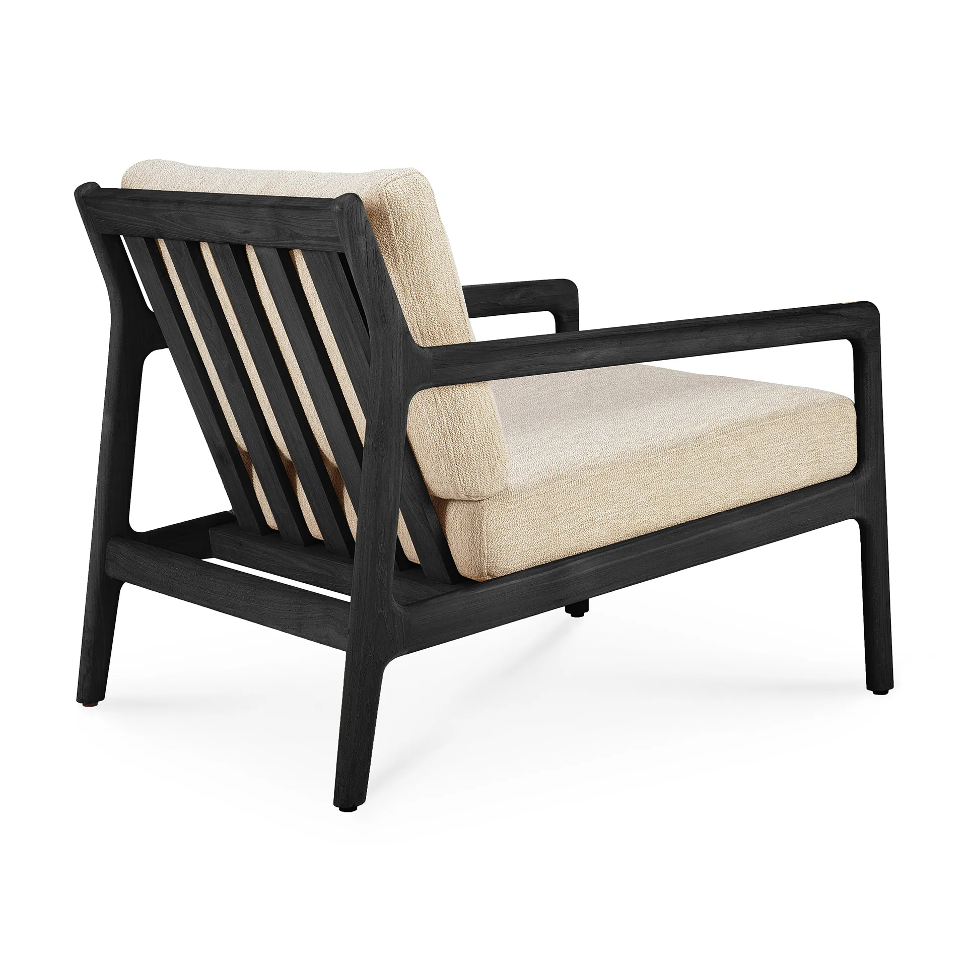 Jack outdoor lounge armchair black-stained teak, Natural Ethnicraft