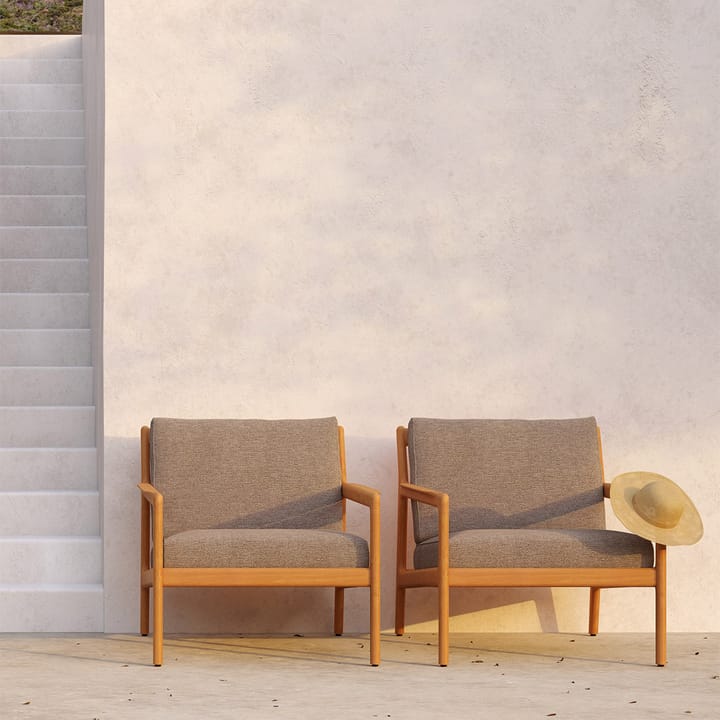 Jack outdoor lounge armchair teak, Mocha Ethnicraft