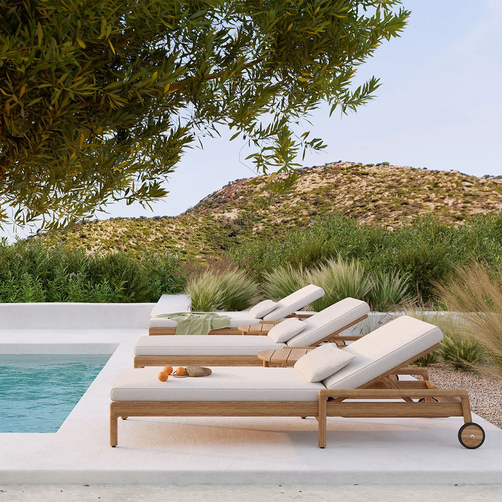 Jack outdoor sunbed teak, Excl. cushion Ethnicraft