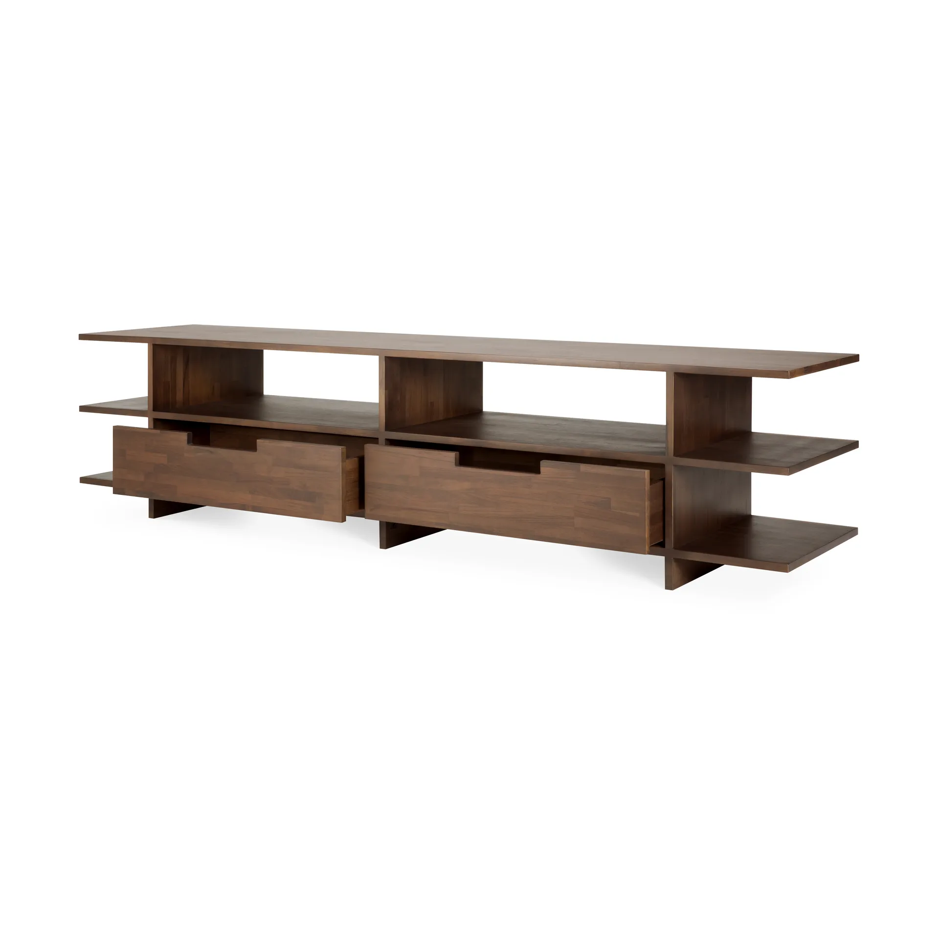 Kabuki media unit, Dark stained teak Ethnicraft