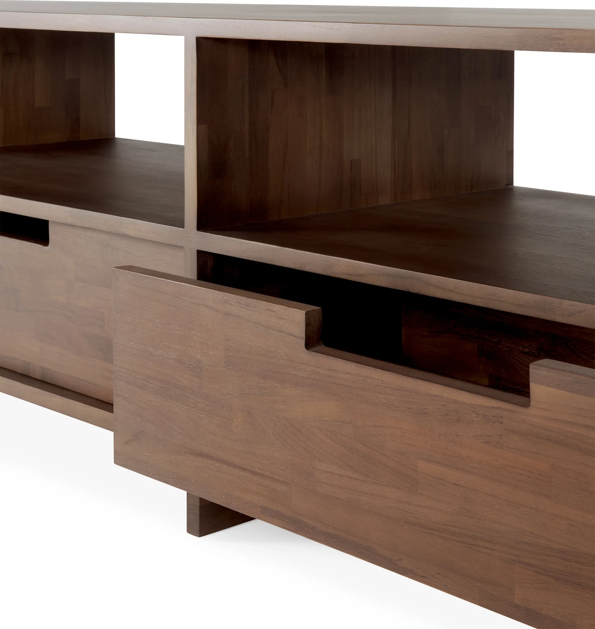 Kabuki media unit, Dark stained teak Ethnicraft