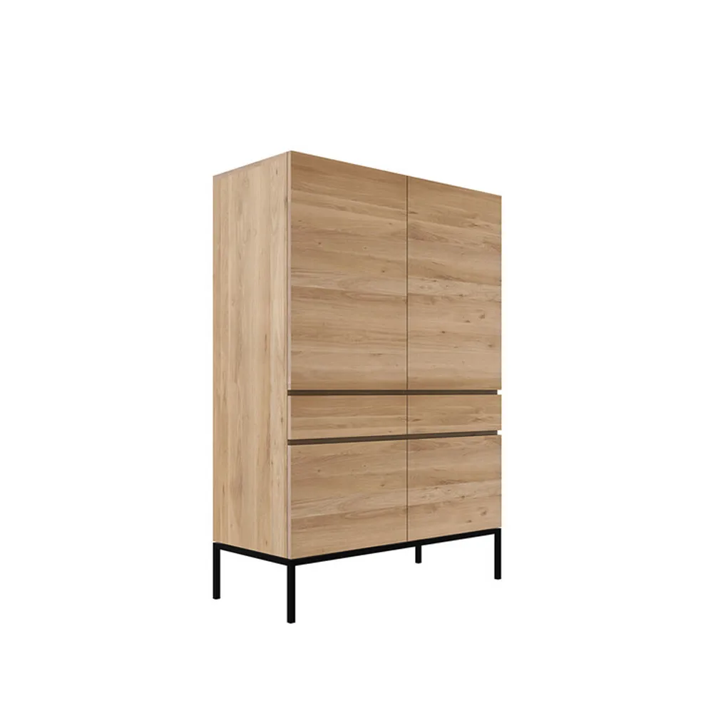 Ligna cabinet, Oiled oak-Black steel Ethnicraft