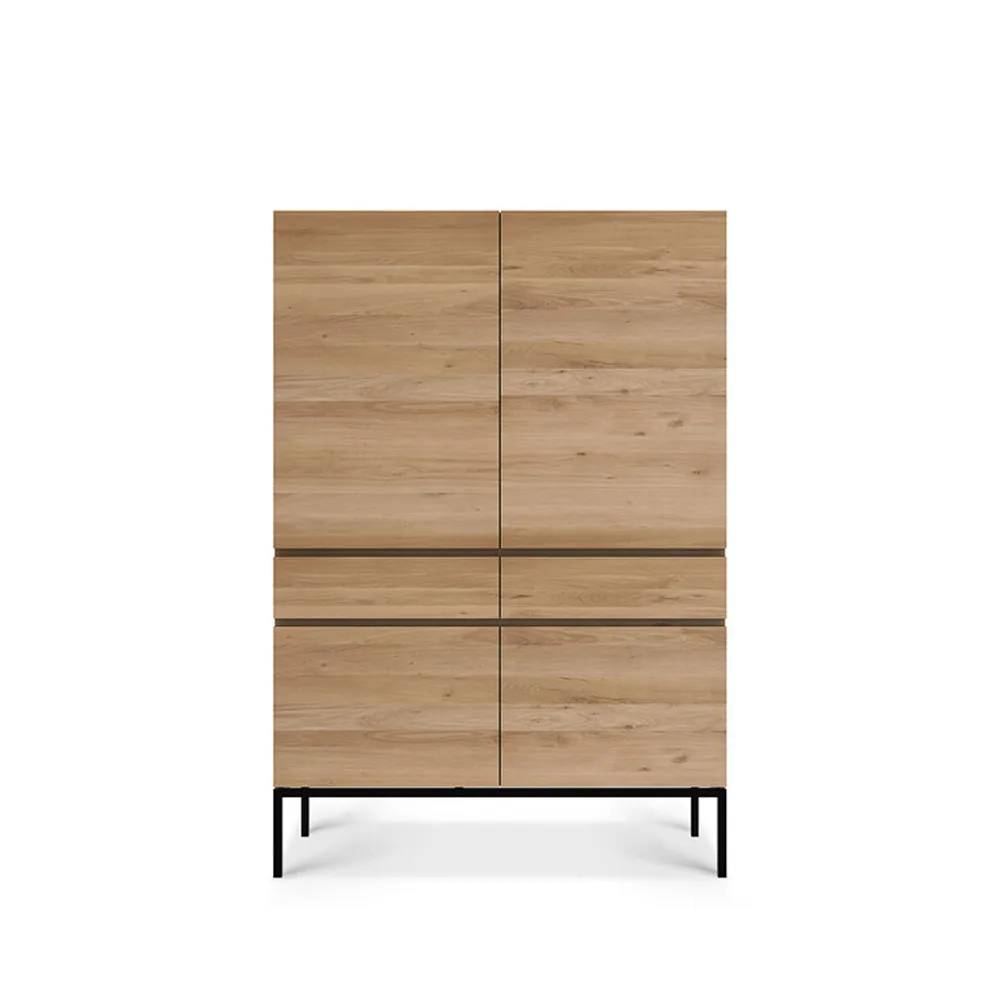 Ligna cabinet, Oiled oak-Black steel Ethnicraft