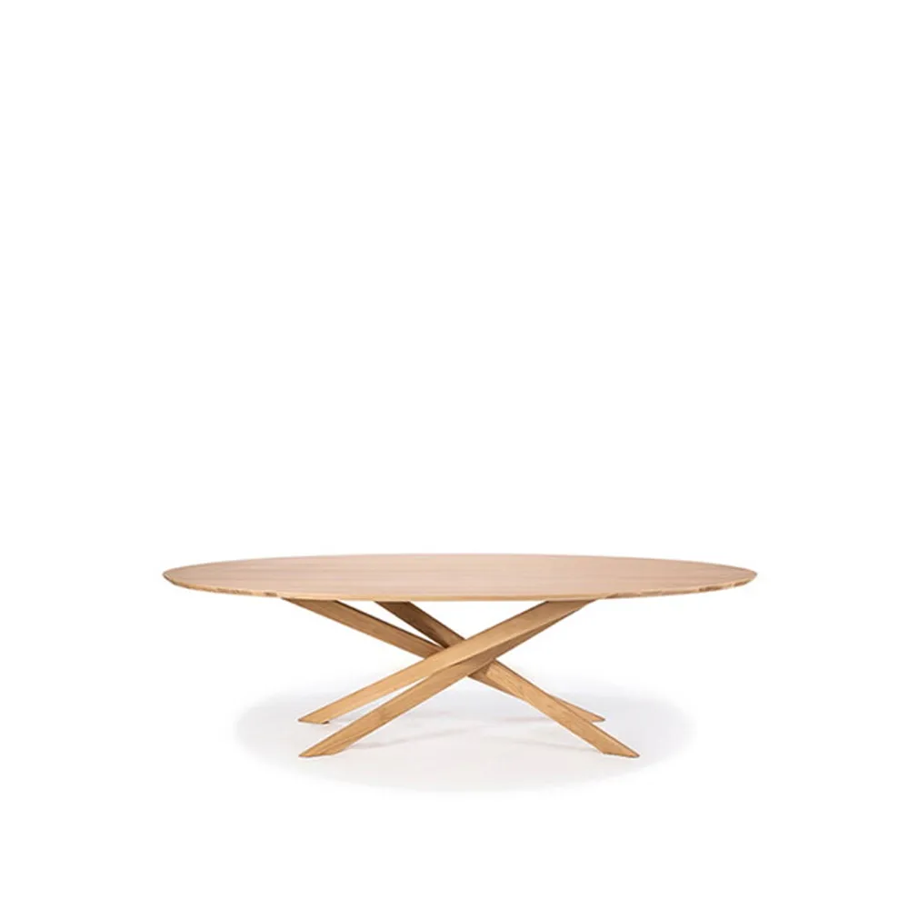Mikado oval coffee table, Oak wax oil oval Ethnicraft