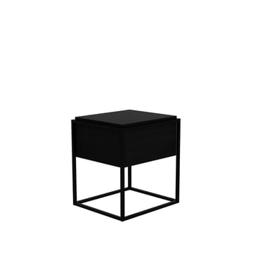 Monolit bedside table - Black oak 1 drawer-Black metal - Ethnicraft