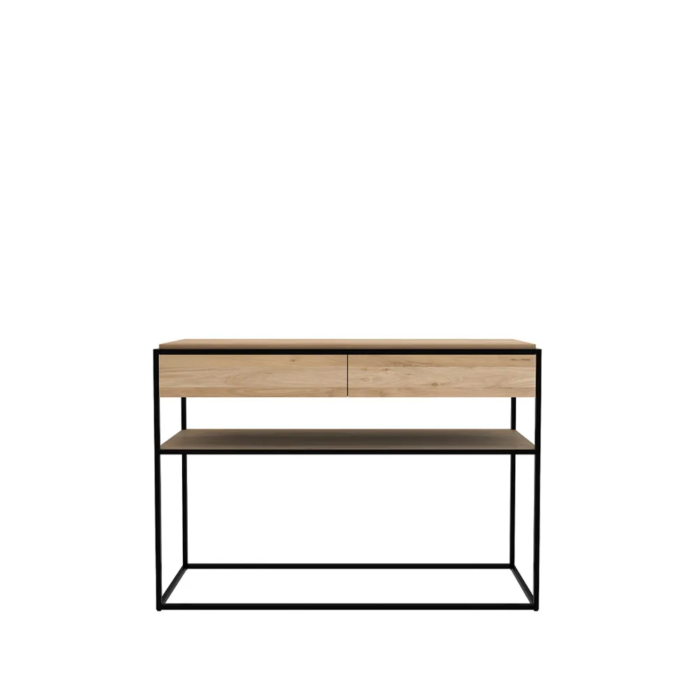 Monolit console table 122x40 cm, Oak-Black Ethnicraft