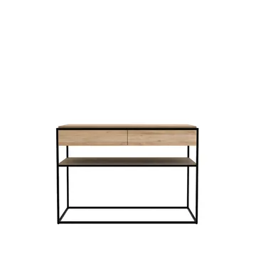 Monolit console table 122x40 cm - Oak-Black - Ethnicraft
