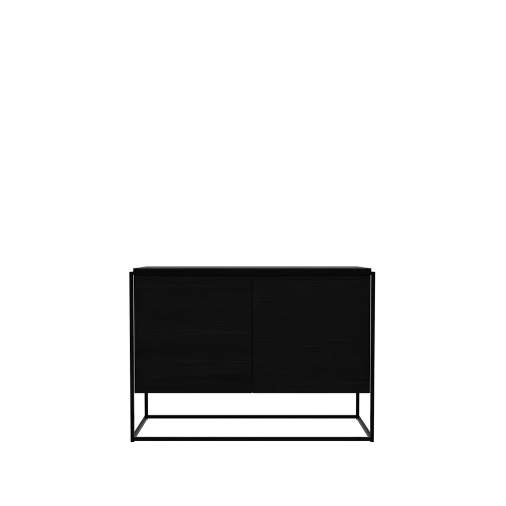 Monolit sideboard, Black oak 2 doors-Metal Ethnicraft
