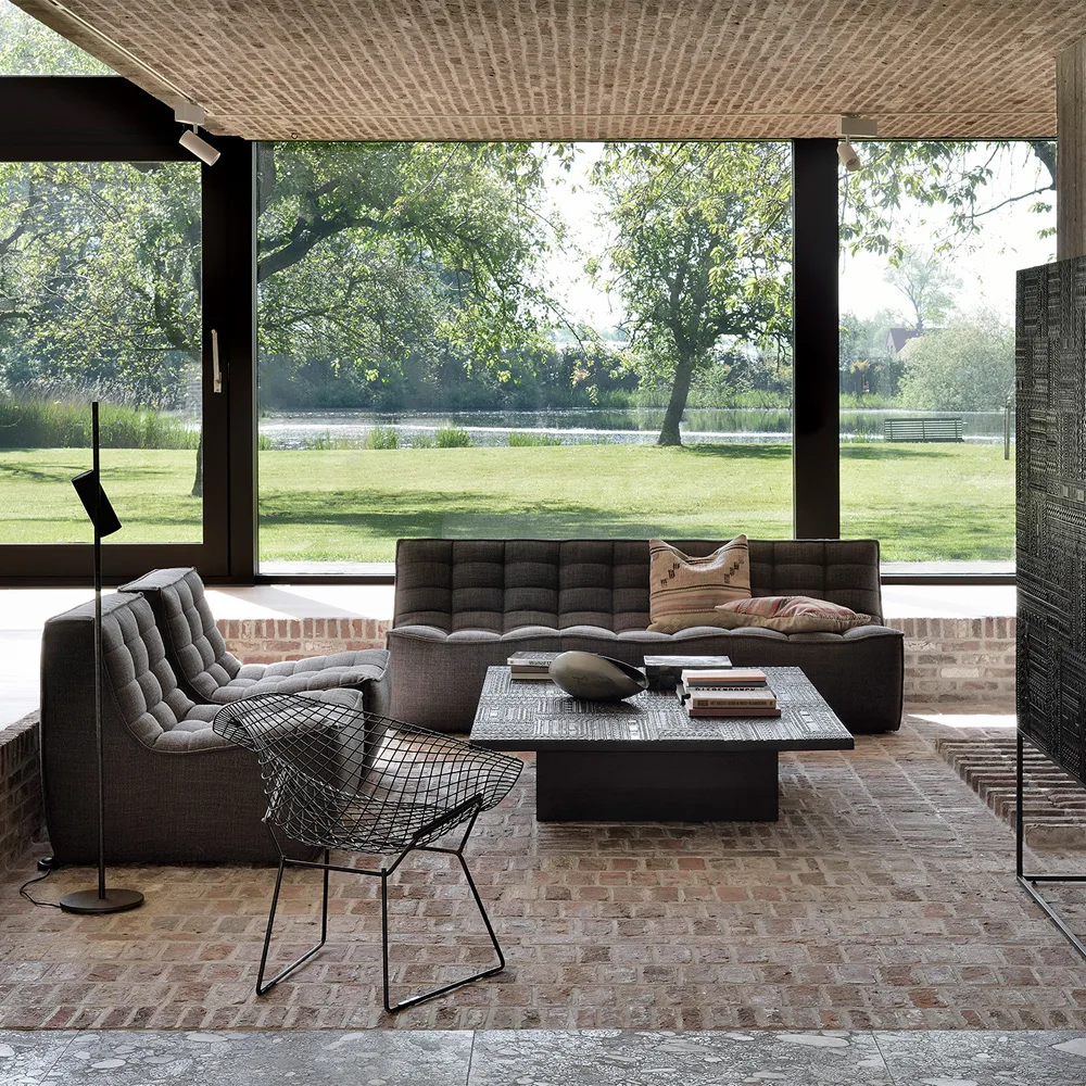 N701 armchair, Fabric dark grey Ethnicraft