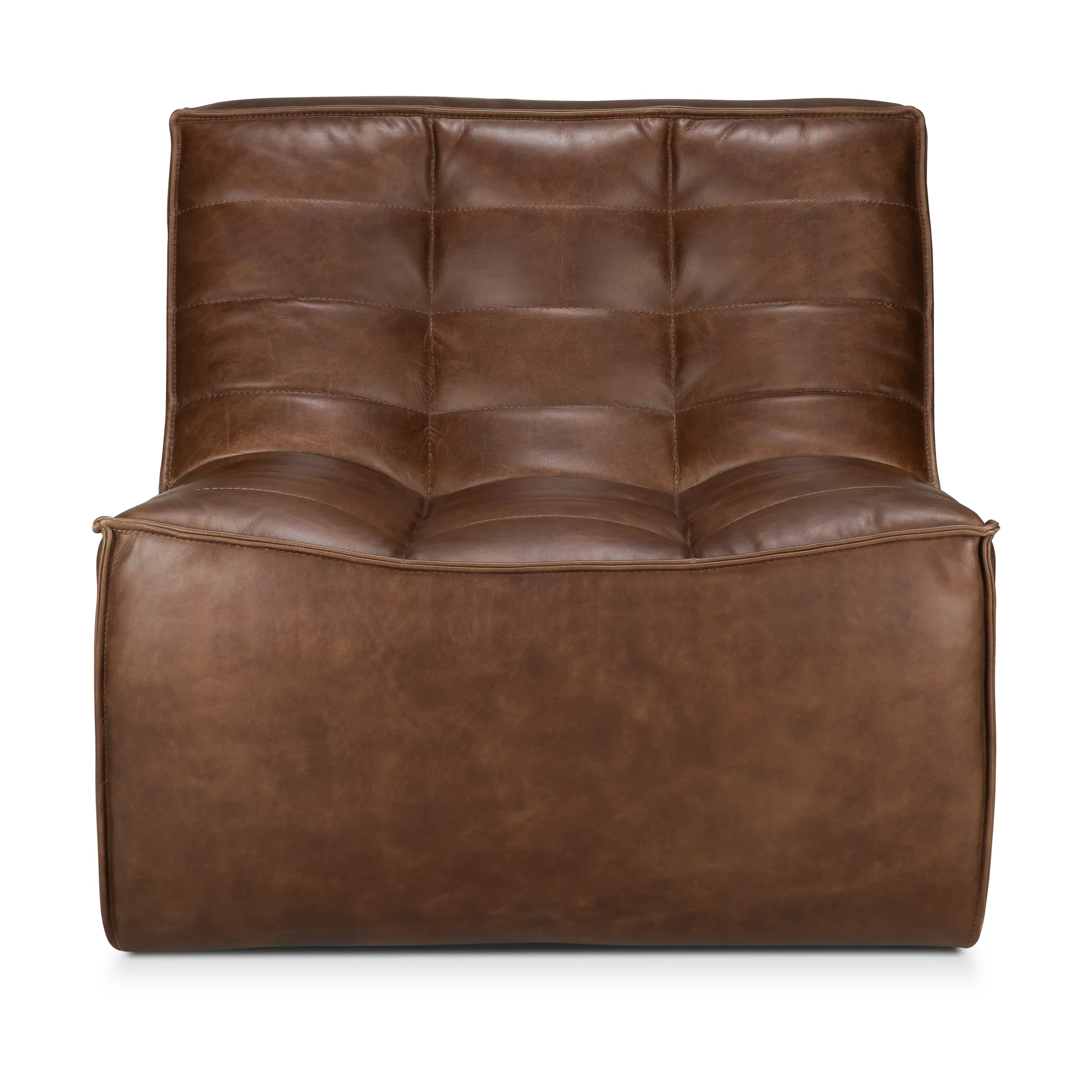 N701 armchair, Leather Chestnut Ethnicraft
