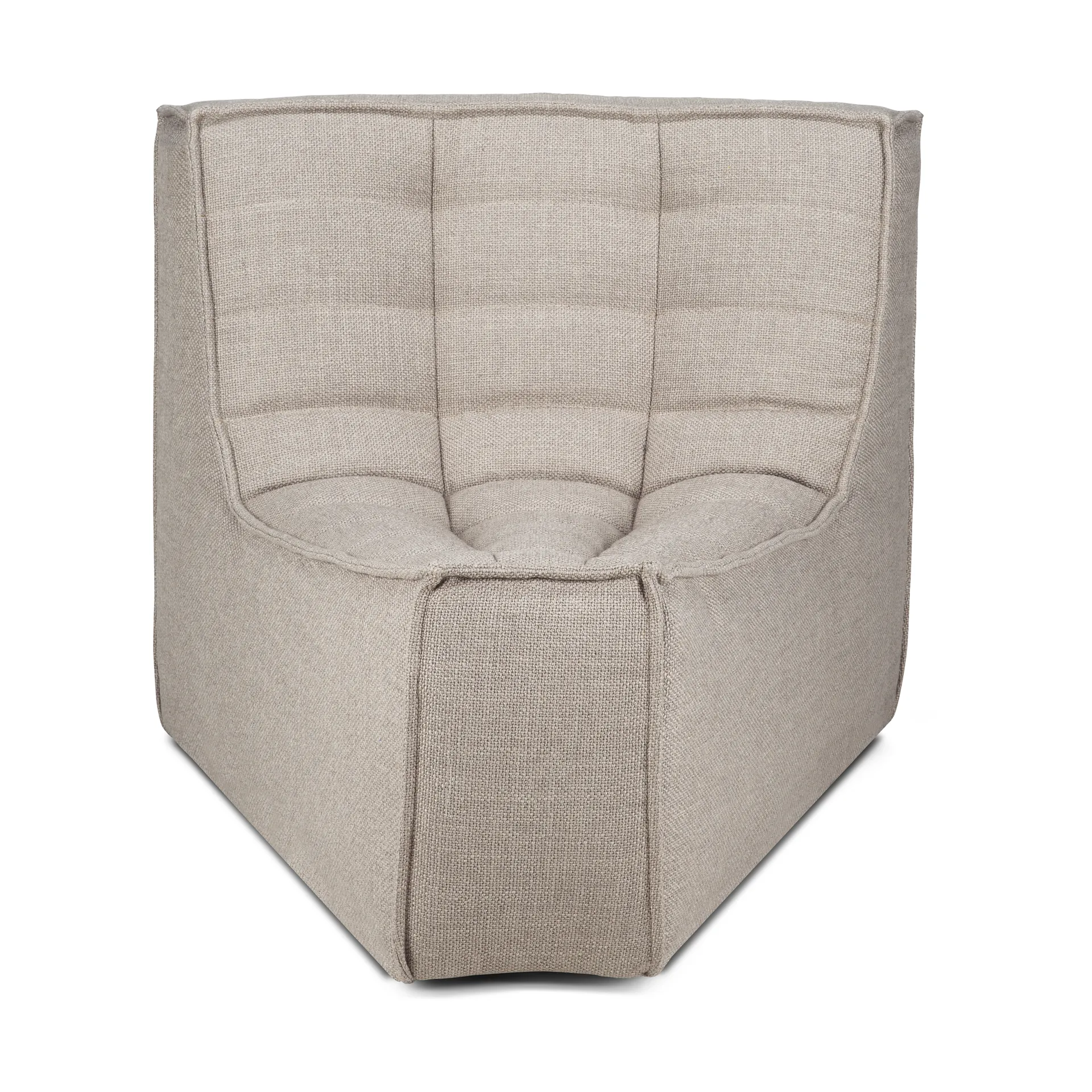 N701 corner module rounded 45°, Fabric Ecru beige Ethnicraft