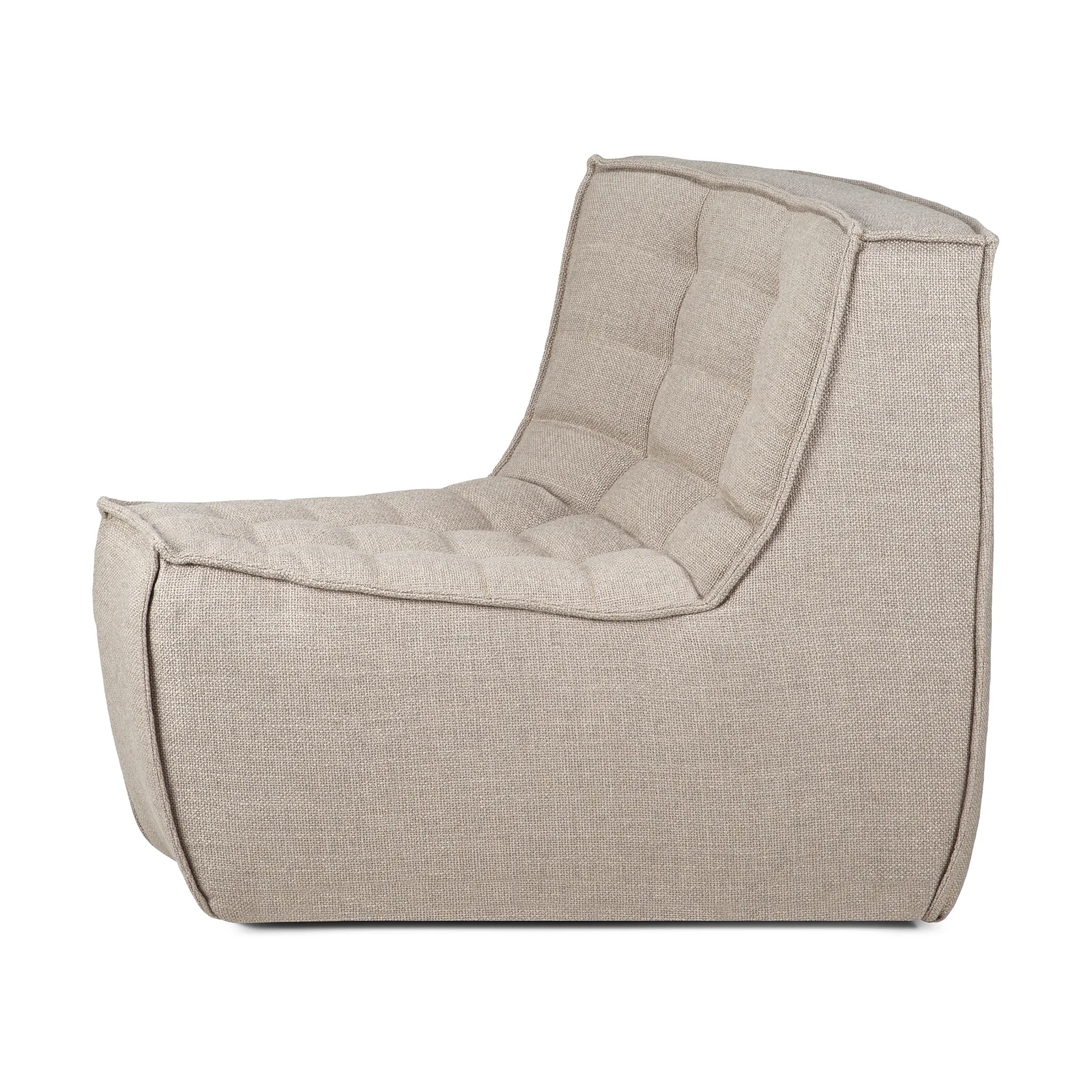 N701 corner module rounded 45°, Fabric Ecru beige Ethnicraft