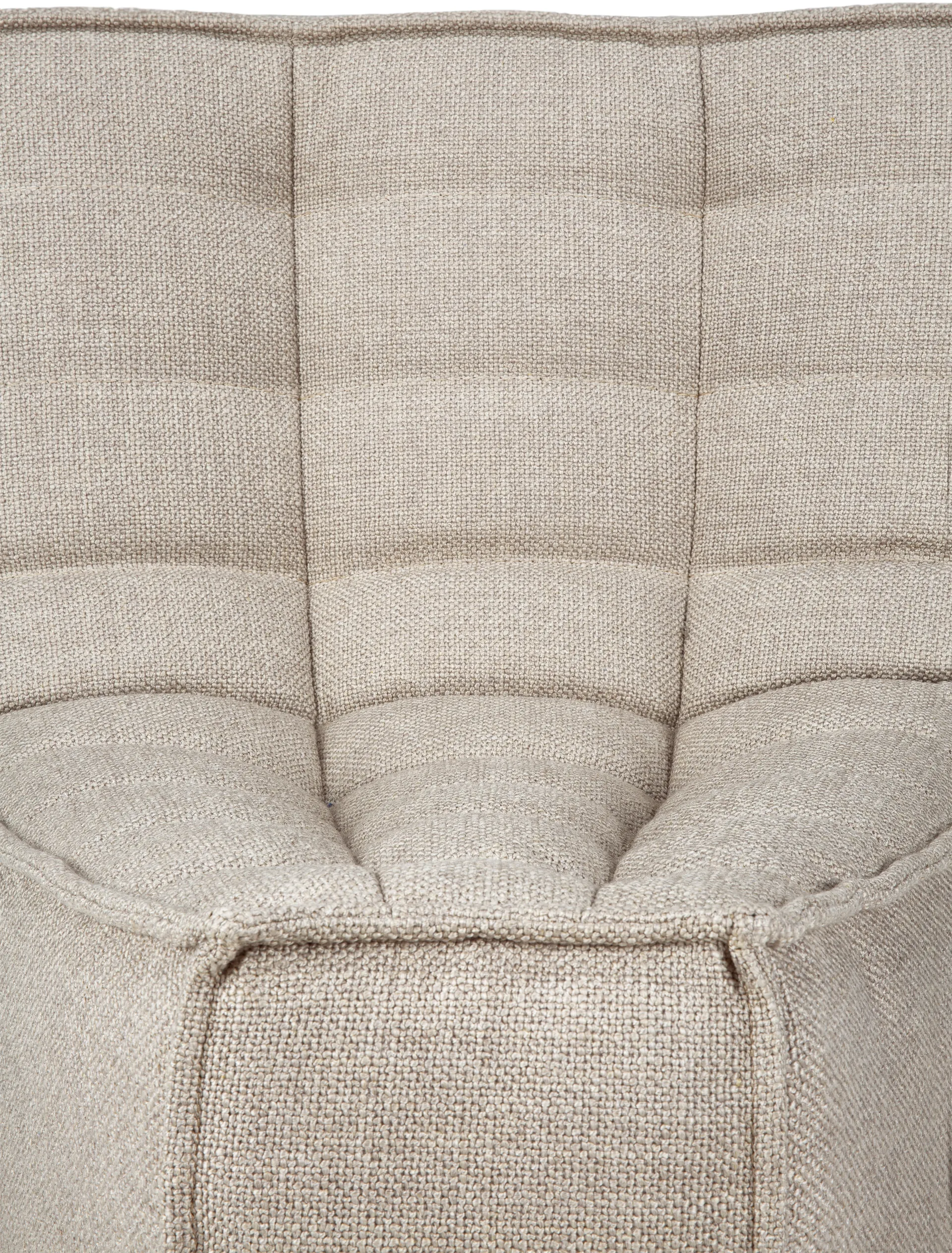 N701 corner module rounded 45°, Fabric Ecru beige Ethnicraft