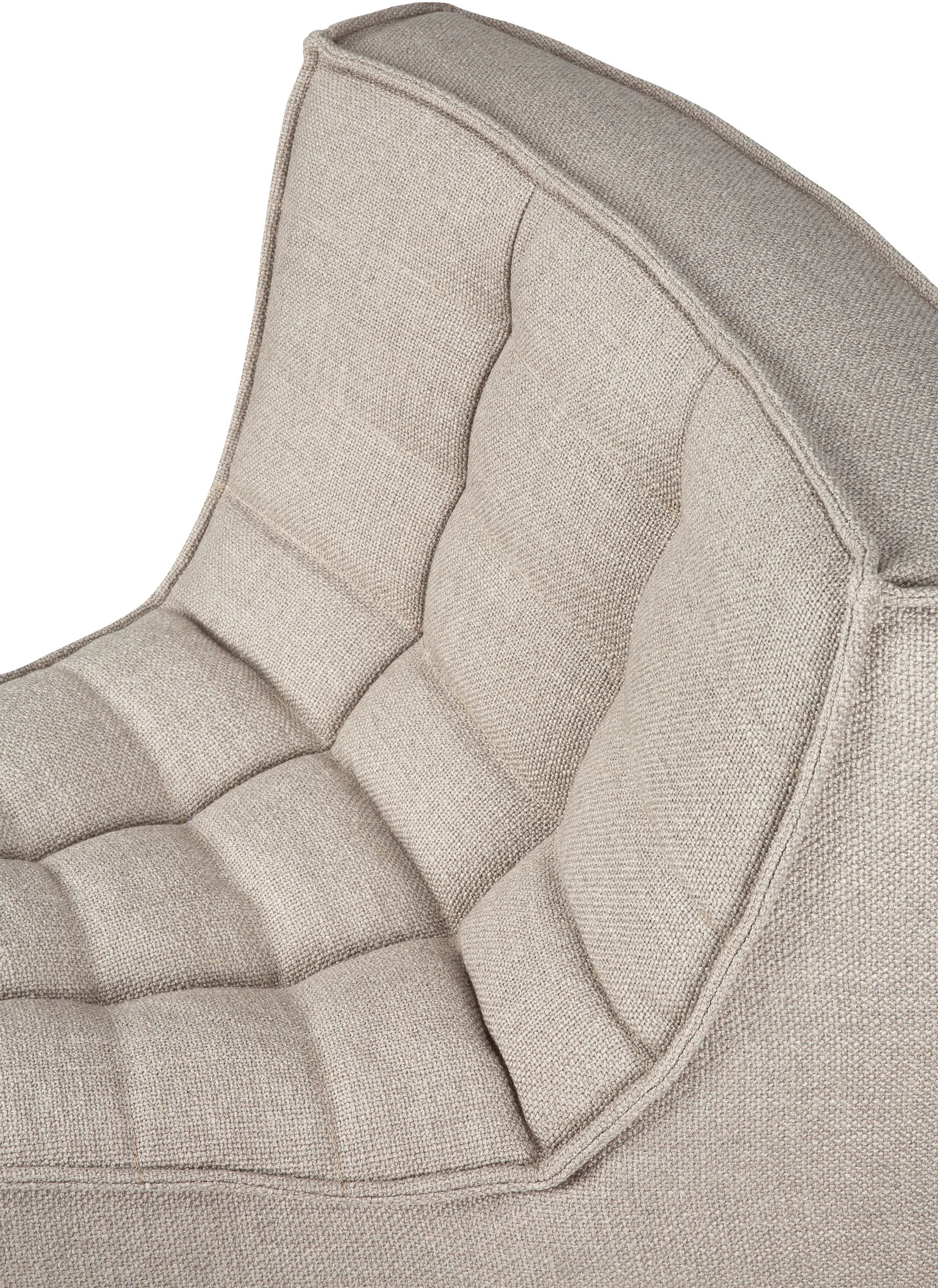 N701 corner module rounded 45°, Fabric Ecru beige Ethnicraft