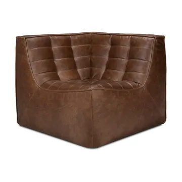 N701 corner module rounded 45° - Leather Chestnut - Ethnicraft