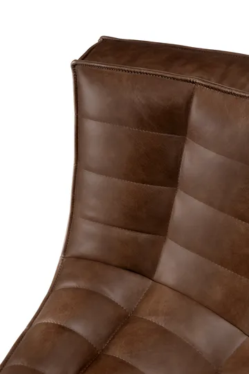 N701 corner module rounded 45° - Leather Chestnut - Ethnicraft