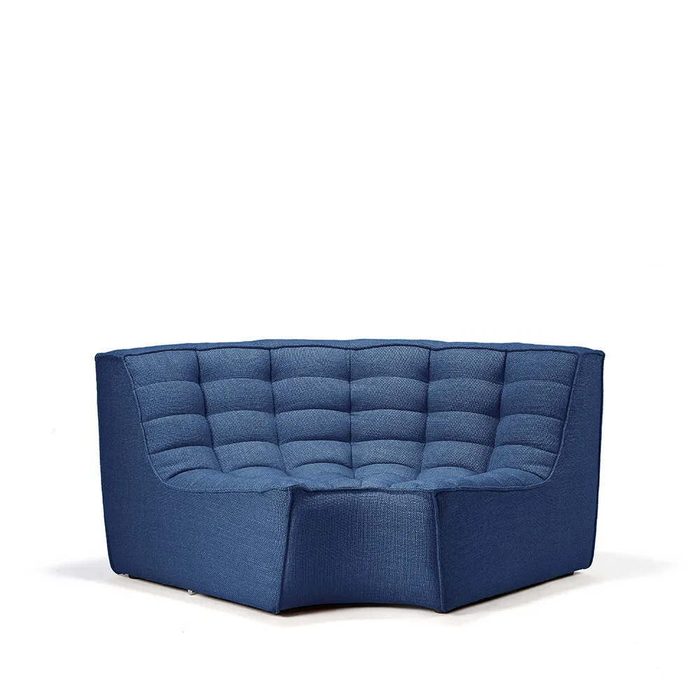 N701 corner module rounded 90°, Fabric blue Ethnicraft