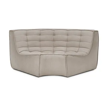 N701 corner module rounded 90° - Fabric Ecru beige - Ethnicraft