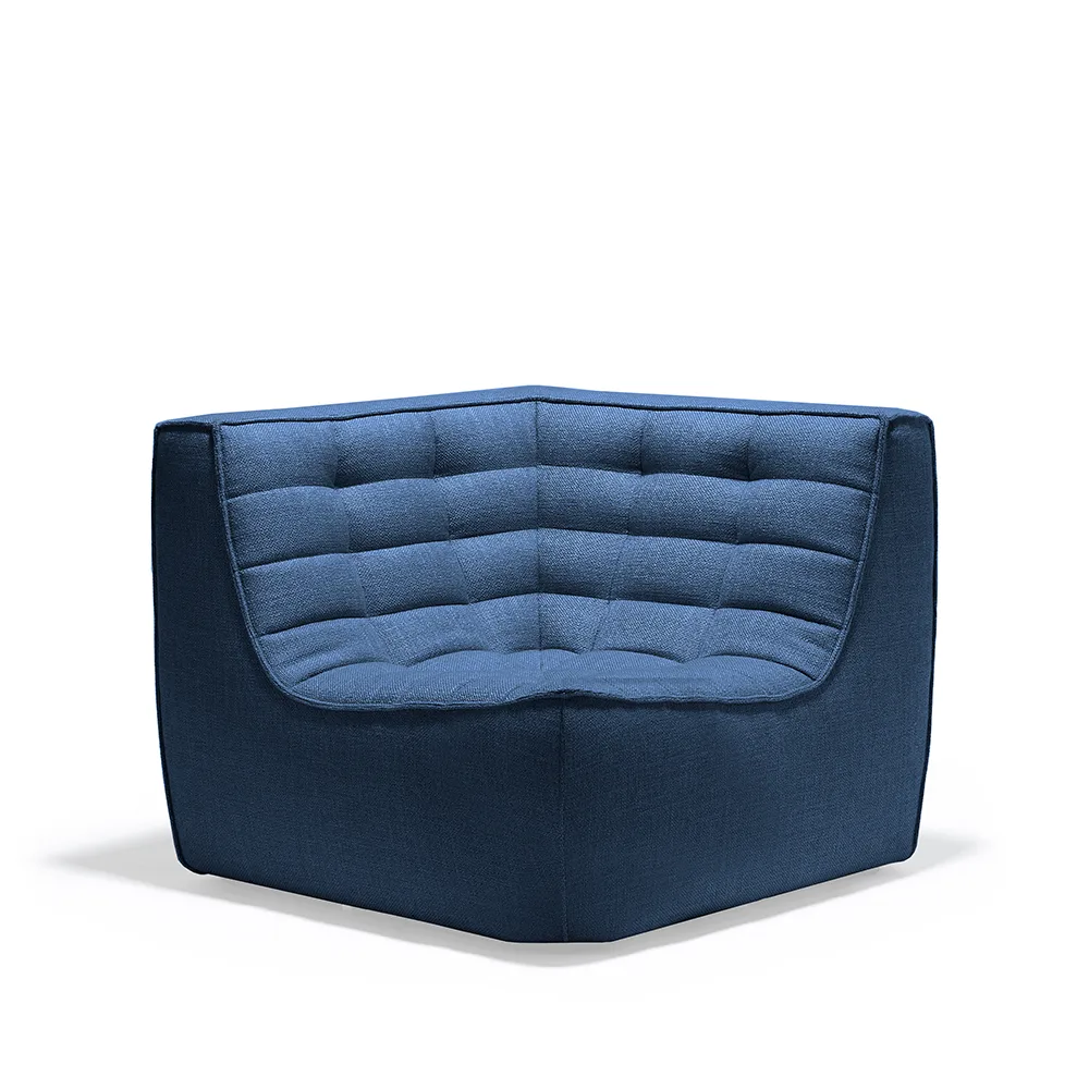 N701 corner module straight, Fabric blue Ethnicraft