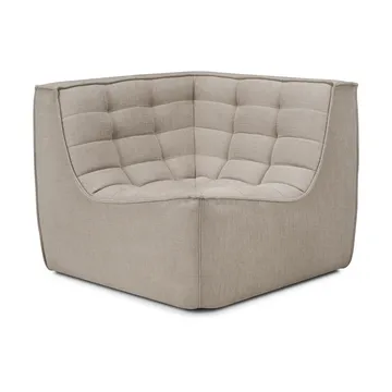 N701 corner module straight - Fabric Ecru beige - Ethnicraft