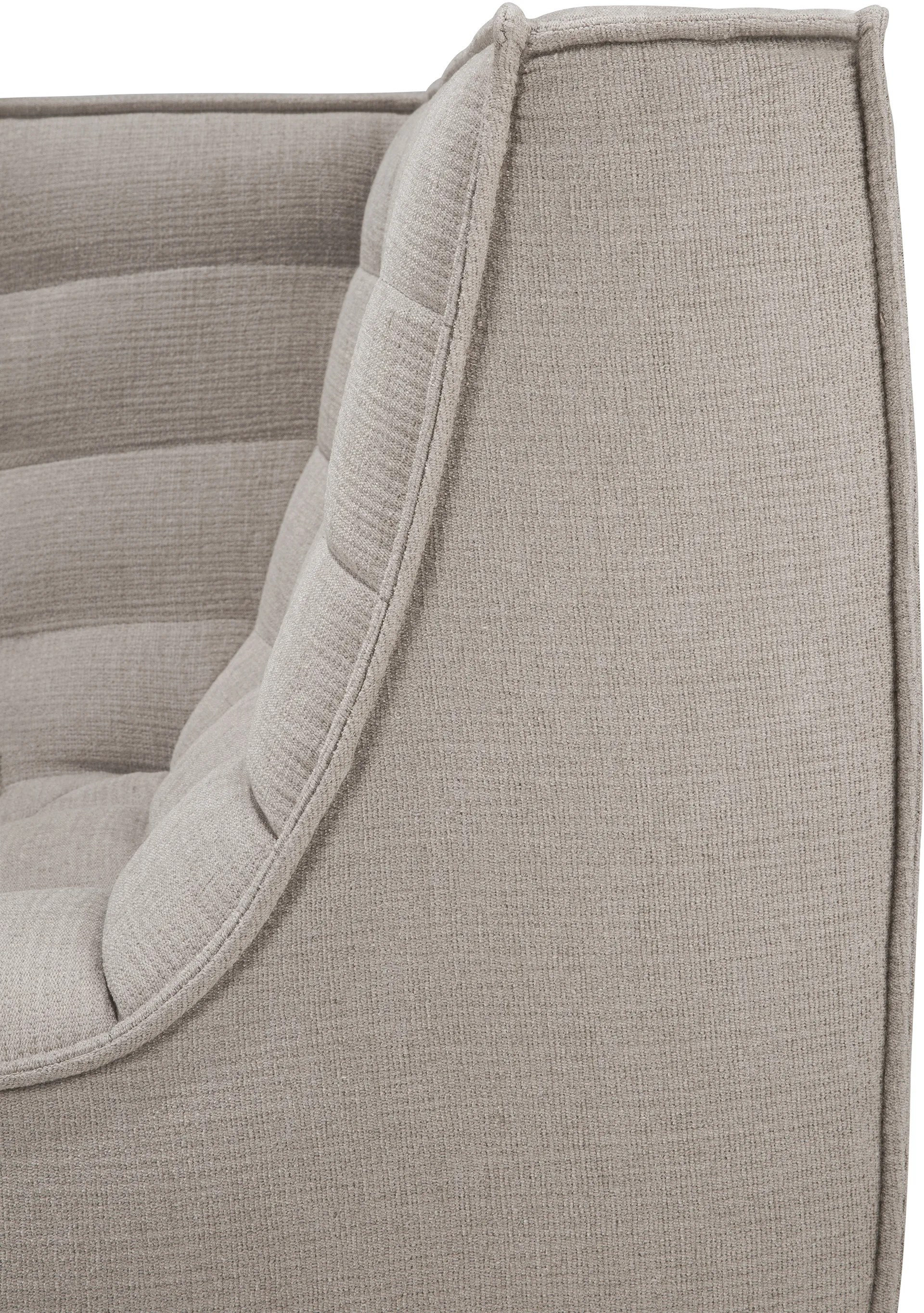 N701 corner module straight, Fabric Ecru beige Ethnicraft