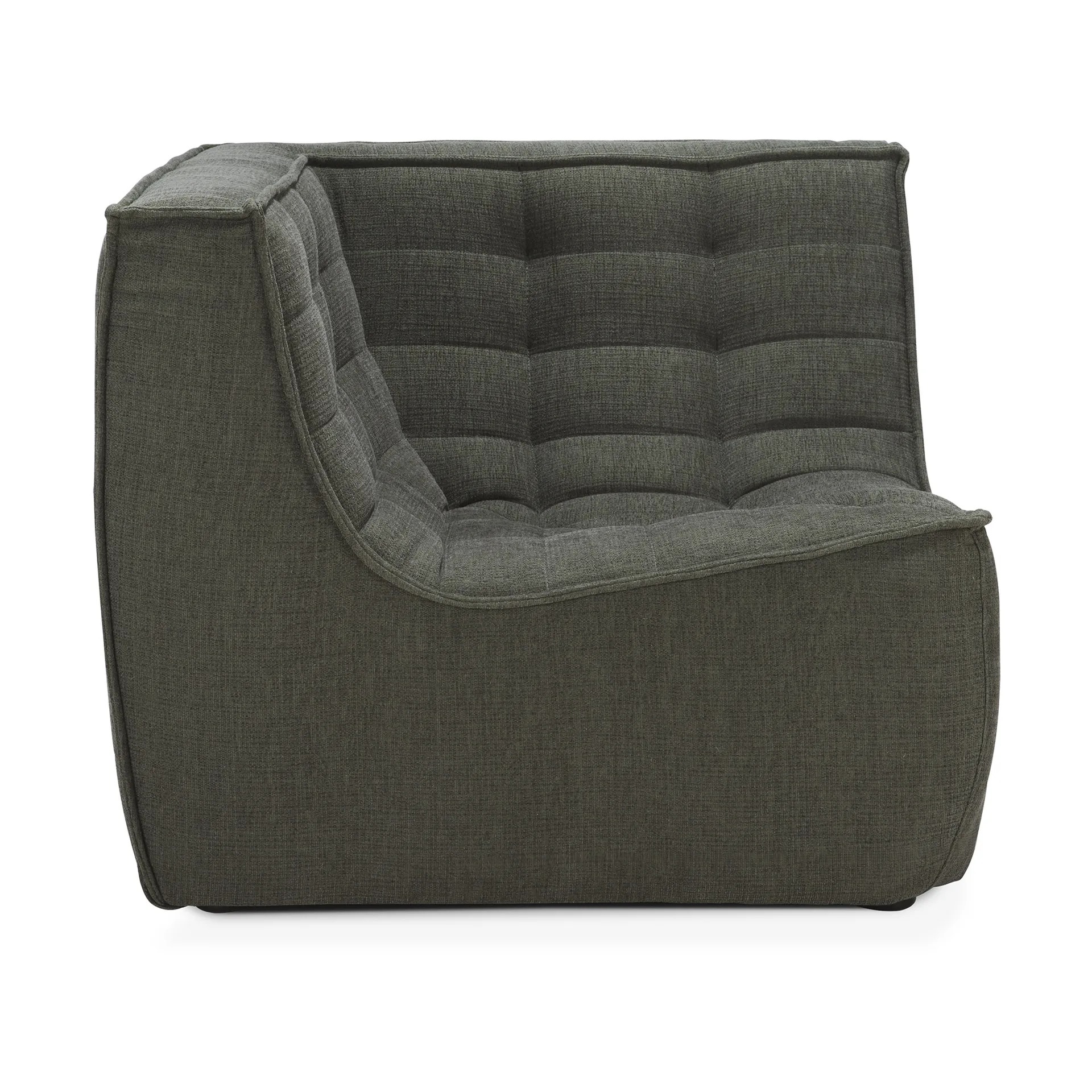 N701 corner module straight, Moss Eco fabric Ethnicraft