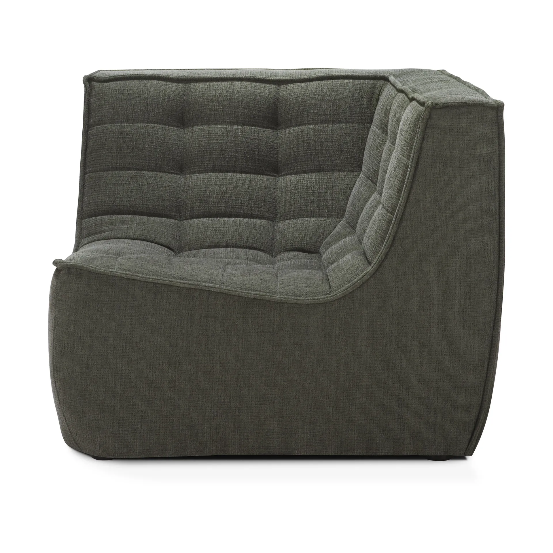 N701 corner module straight, Moss Eco fabric Ethnicraft