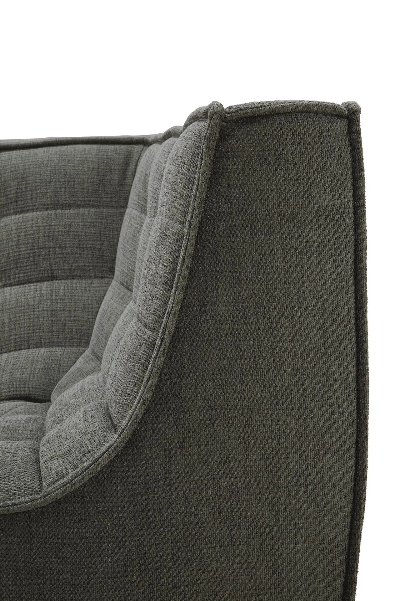 N701 corner module straight, Moss Eco fabric Ethnicraft