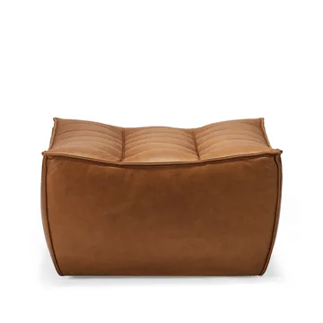 N701 footstool 70x70 cm - Aniline leather brown - Ethnicraft