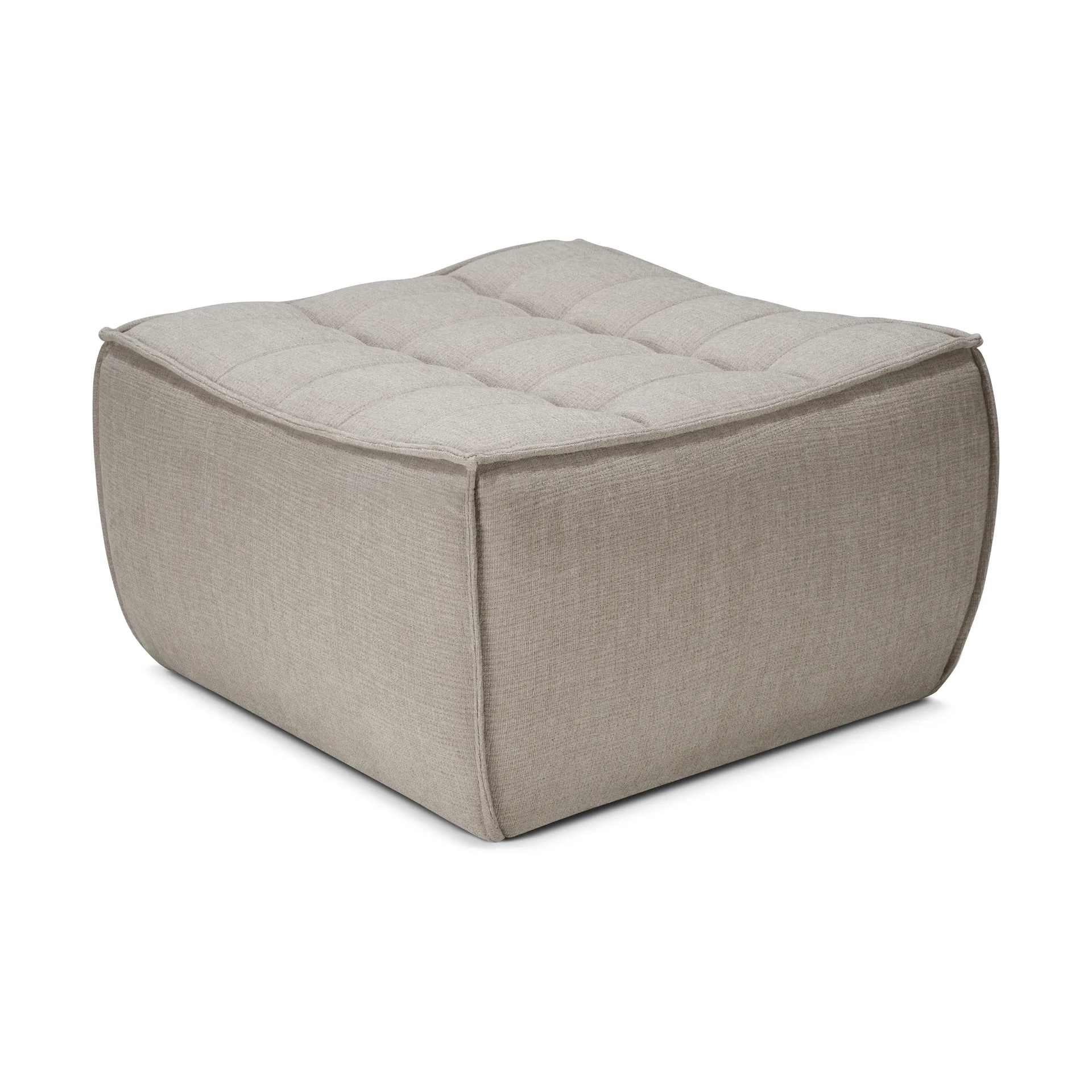 N701 footstool 70x70 cm, Fabric Ecru beige Ethnicraft