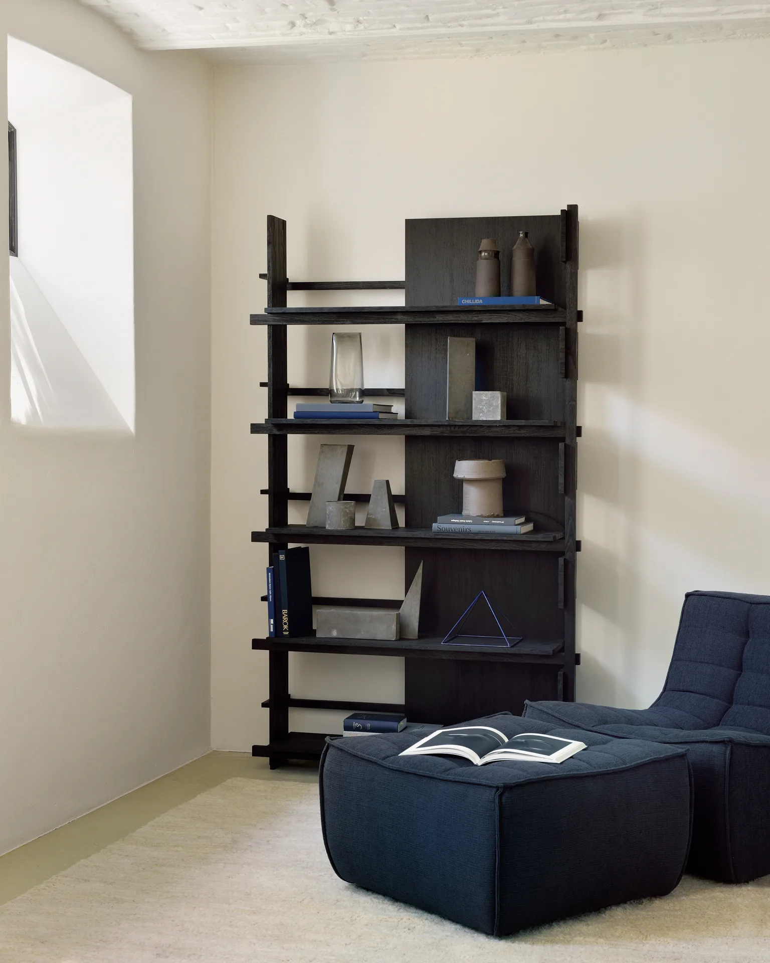 N701 footstool 70x70 cm, Graphite Eco Ethnicraft