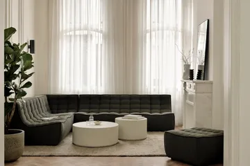 N701 modular corner sofa with rounded corner, fabric Moss Eco, 330x260 cm - Ethnicraft