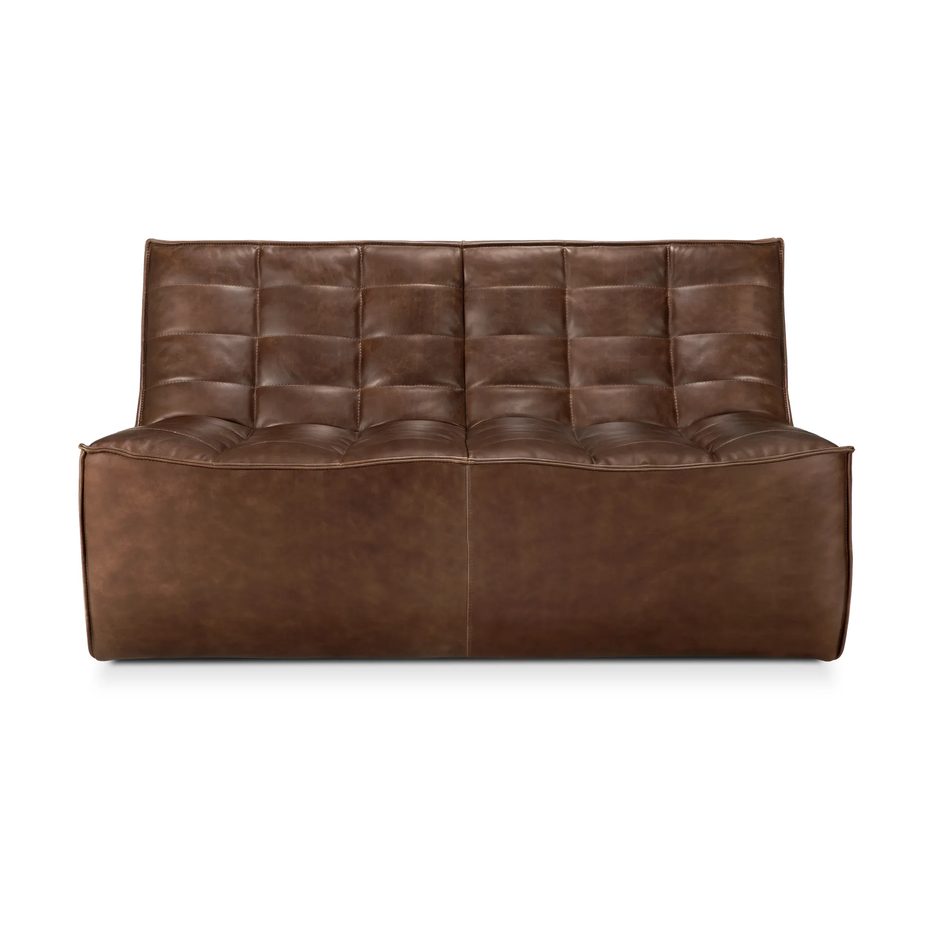 N701 sofa 2-seater, Leather Chestnut Ethnicraft