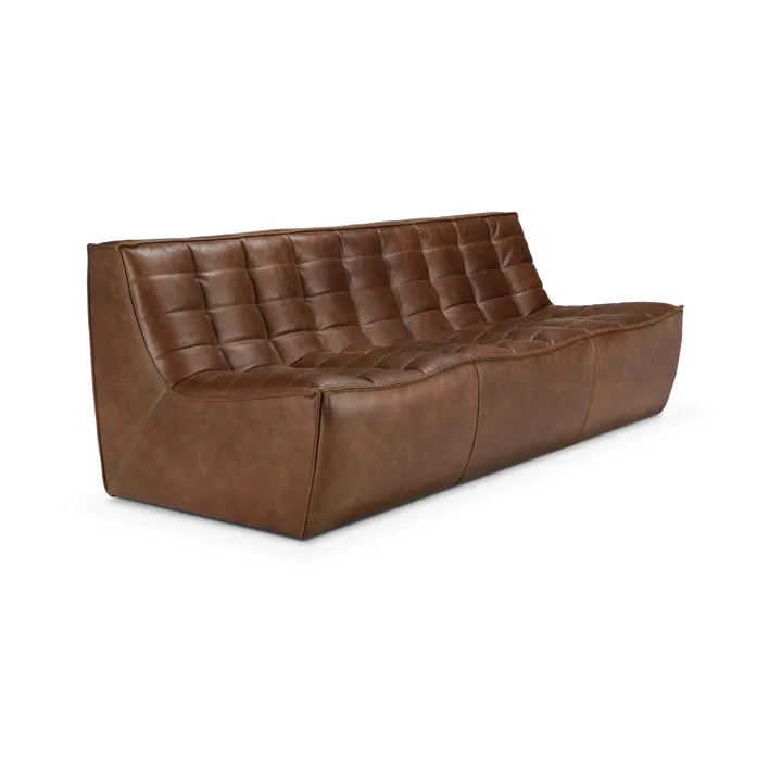 N701 sofa 3 seater sofa - Leather Chestnut - Ethnicraft