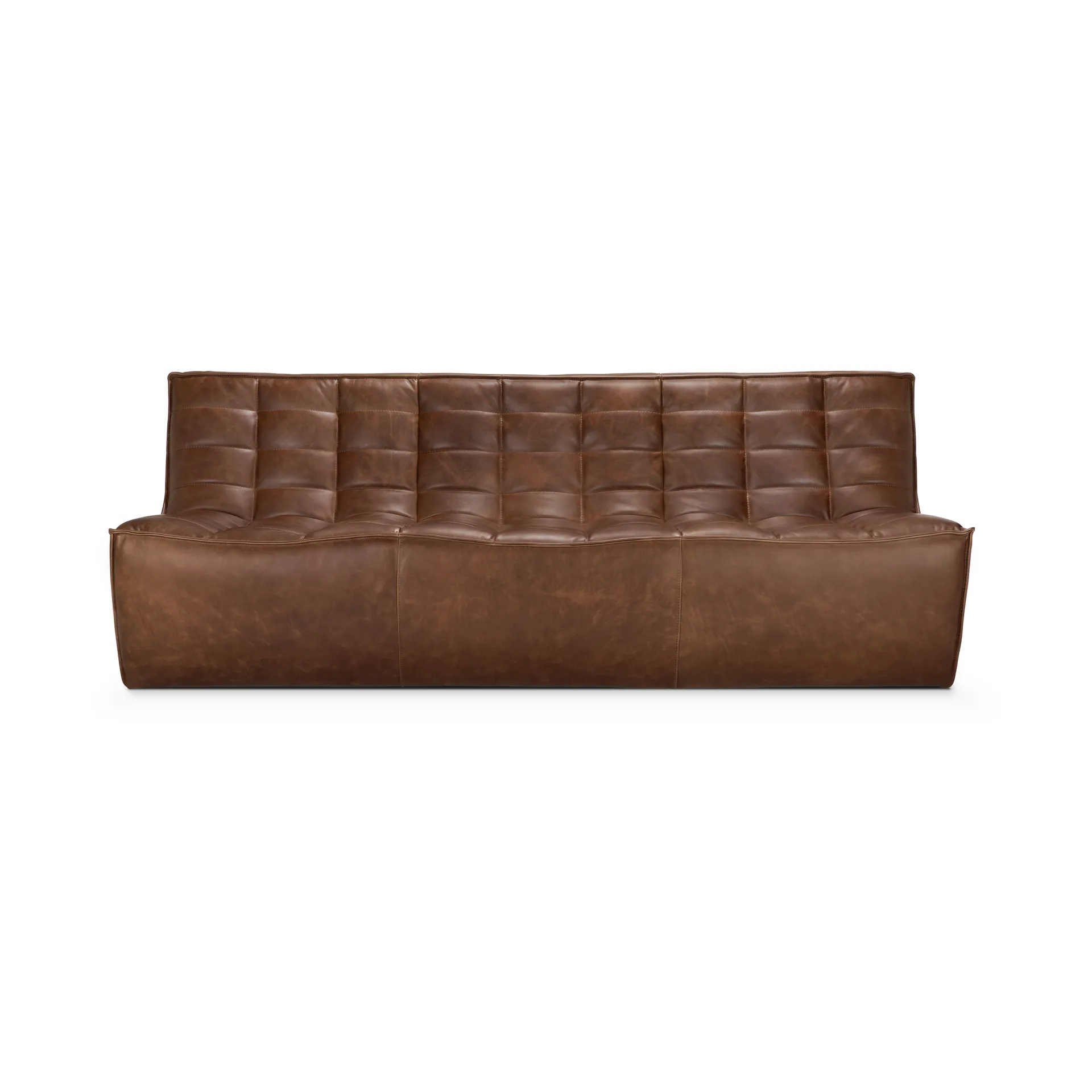 N701 sofa 3 seater sofa, Leather Chestnut Ethnicraft